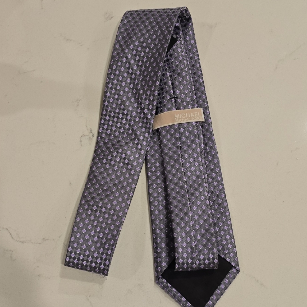 Michael Kors Lavender Geometric Men's Tie